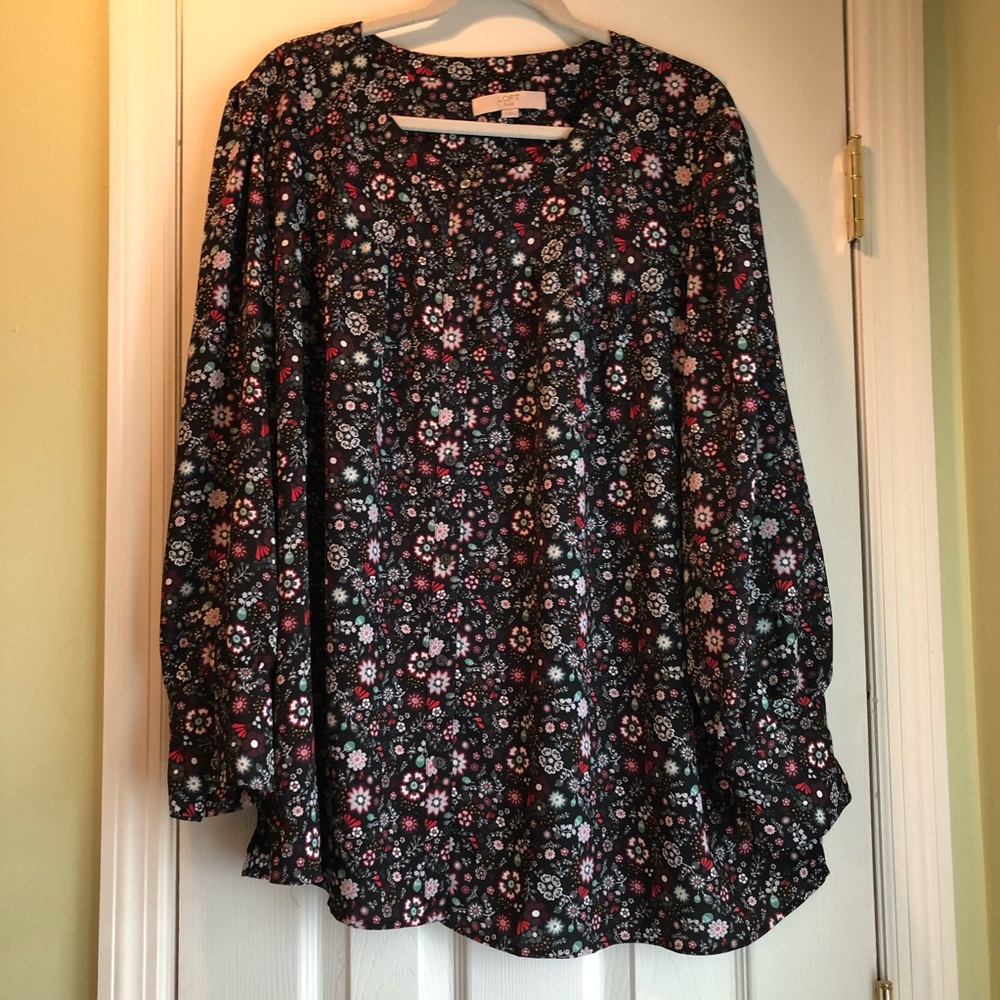LOFT Floral Blouse Top
